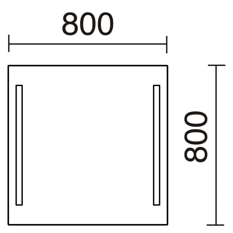 Applique miroir Salle de bain AFRODITA 80cm-ip44 chromé 4000k