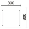 Applique miroir Salle de bain AFRODITA 80cm-ip44 chromé 4000k