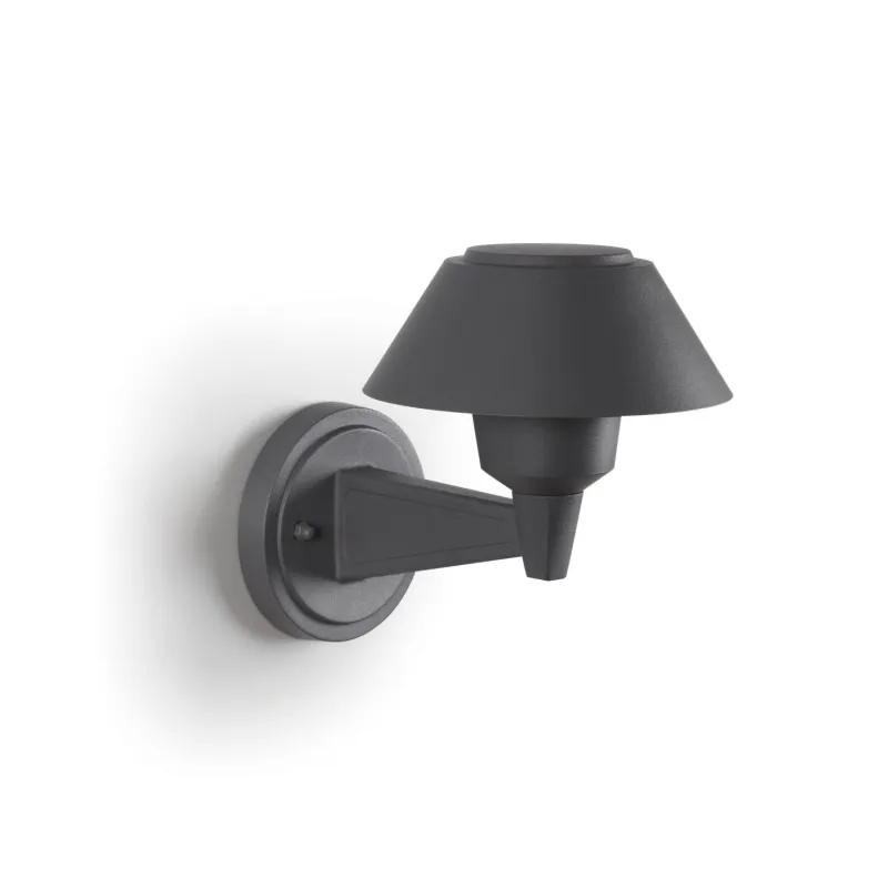 Applique murale extérieur bucket-ip65 grise 3000k 1680 lumens