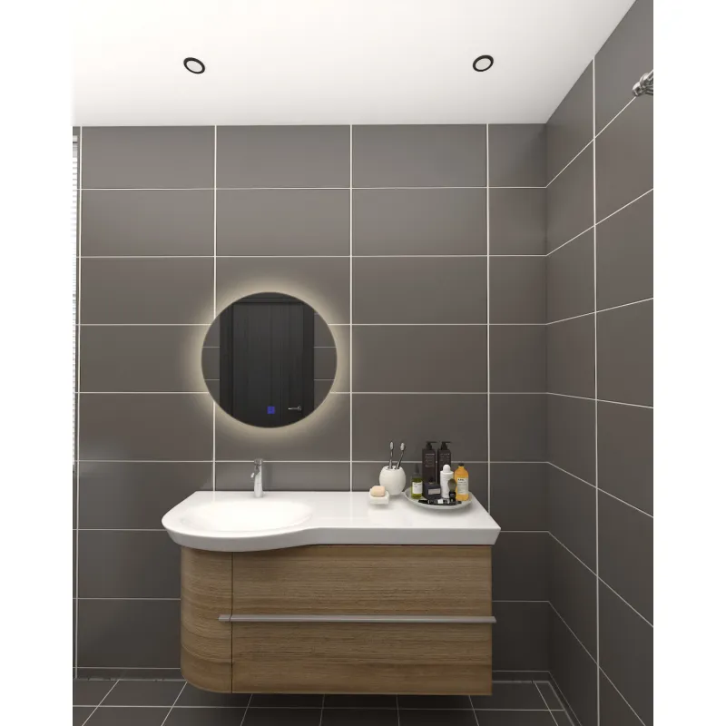 Miroir led salle de bain décoration dressing rond 45cm ip44