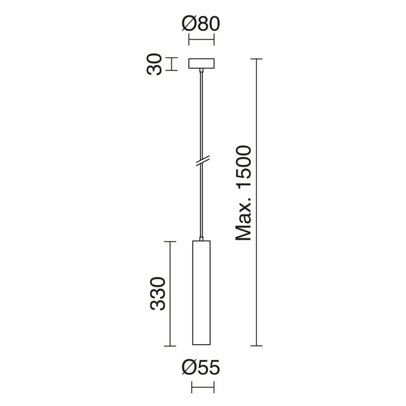 Suspension TANIA IP20 GU10 máx. 50W Noir