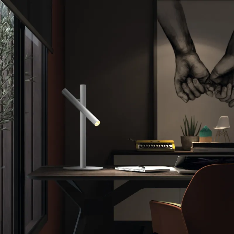 Lampe de table doré bureau chevet Tania T micro or