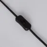 Applique murale noire culot e14 effet retro métal noir