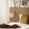 Applique murale support bois lanterne suspendu lin culot e27