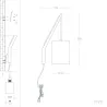 Applique murale support bois lanterne suspendu lin culot e27