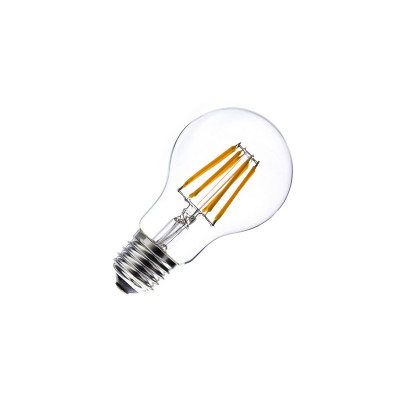 Ampoule led filament culot e27 verre clair-forme standard halogène 800 lumens