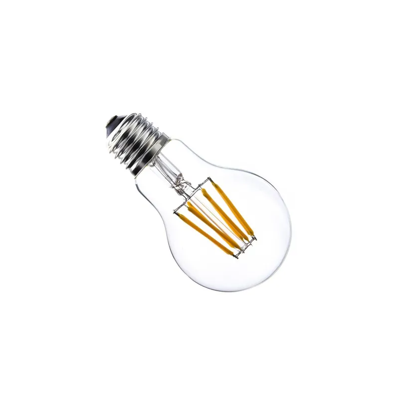 Ampoule led filament culot e27 verre clair-forme standard halogène 800 lumens