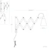 Applique murale support bois et métal noir culot e27