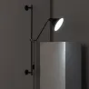 Applique murale noire culot e27 effet retro métal noir