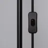 Applique murale noire culot e27 effet retro métal noir