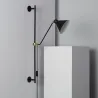 Applique murale noire culot e27 effet retro métal noir
