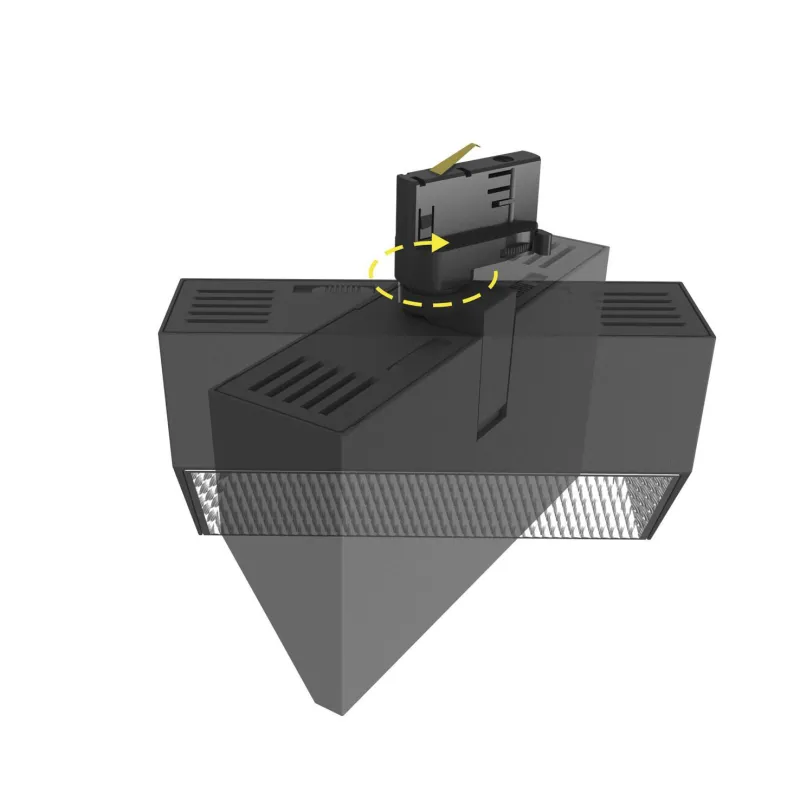 Projecteur sur rail noir FALL 50w-3000k-3500k-4000k