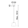 Suspension A TU ESTILO IP20 E27 chrome+transp - Pas cher