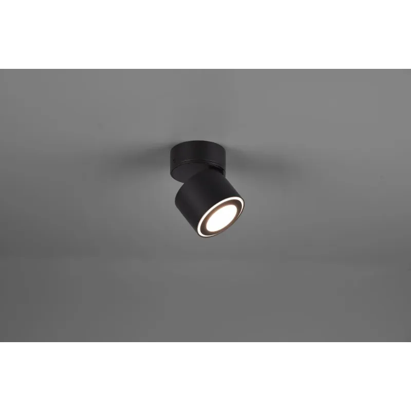 TRIO Plafonnier intérieur noir mat TAURUS - Pas cher
