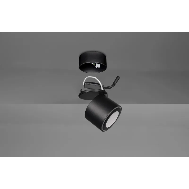 TRIO Plafonnier intérieur noir mat TAURUS - Pas cher