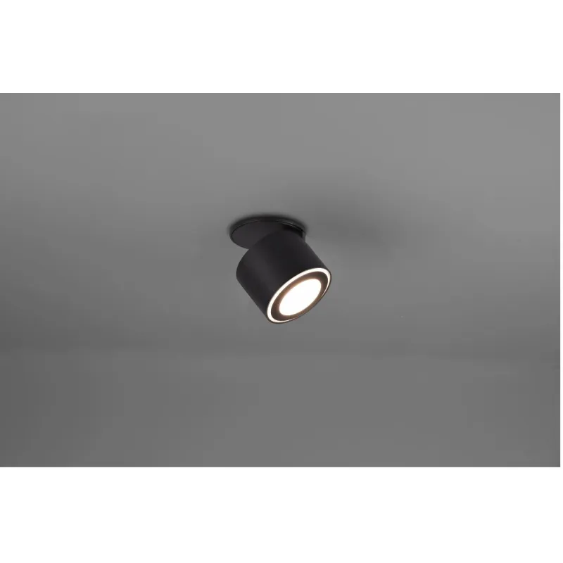 TRIO Plafonnier intérieur noir mat TAURUS - Pas cher
