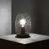 lampe de table verte culot e27 style cage