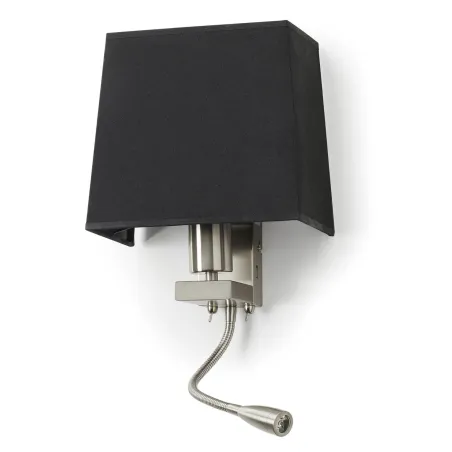 Applique murale liseuse FIRENZE E2723W+LED3W1int.2USB Niq.sat