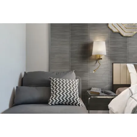 Applique murale liseuse FIRENZE E2723W+LED3W1int.2USB Or mat