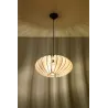 Suspension SOPHIA bois naturel/PVC, noir, E27 - Pas cher