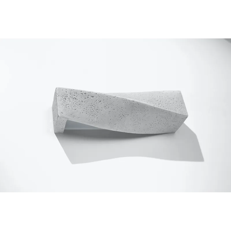 Applique SIGMA, béton gris, E27 - Pas cher