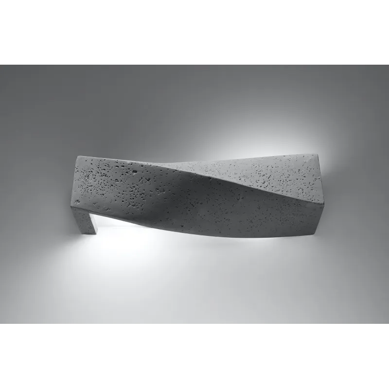 Applique SIGMA, béton gris, E27 - Pas cher