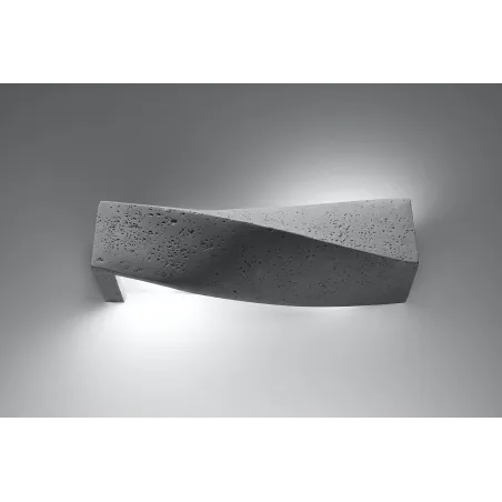 Applique SIGMA, béton gris, E27 - Pas cher