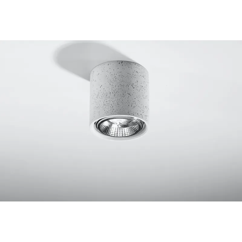 Plafonnier CULLO, béton gris, GU10 - Pas cher