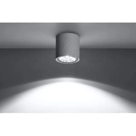 Plafonnier CULLO, béton gris, GU10 - Pas cher