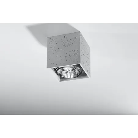 Plafonnier VALDE, béton gris, GU10 - Pas cher