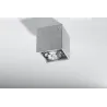 Plafonnier VALDE, béton gris, GU10 - Pas cher