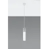 Suspension BORGIO 1, acier/béton, blanc/gris, GU10 - Pas cher