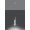 Suspension BORGIO 1, acier/béton, blanc/gris, GU10 - Pas cher