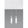 Suspension BORGIO 2, acier/béton, blanc/gris, GU10 - Pas cher