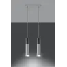 Suspension BORGIO 2, acier/béton, blanc/gris, GU10 - Pas cher