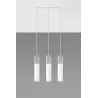 Suspension BORGIO 3, acier/béton, blanc/gris, GU10 - Pas cher