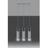 Suspension BORGIO 3, acier/béton, blanc/gris, GU10 - Pas cher