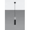 Suspension BORGIO 1, acier/béton, noir/gris, GU10 - Pas cher