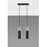 Suspension BORGIO 2, acier/béton, noir/gris, GU10 - Pas cher