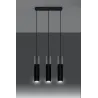 Suspension BORGIO 3, acier/béton, noir/gris, GU10 - Pas cher