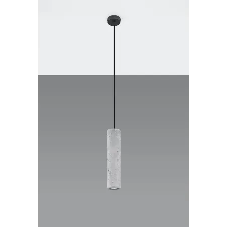Suspension LUVO 1, acier/béton, noir/gris, GU10 - Pas cher