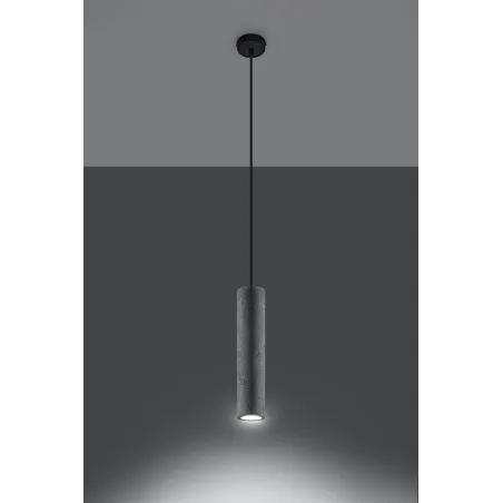 Suspension LUVO 1, acier/béton, noir/gris, GU10 - Pas cher
