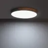 Plafonnier led 36w cct-50cm-3000k-4000k-6000k bois et métal vert