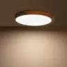 Plafonnier led 36w cct-50cm-3000k-4000k-6000k bois et métal vert