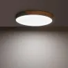 Plafonnier led 36w cct-50cm-3000k-4000k-6000k bois et métal vert