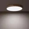 Plafonnier led 36w cct-50cm-3000k-4000k-6000k bois et métal blanc