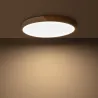Plafonnier led 36w cct-50cm-3000k-4000k-6000k bois et métal blanc