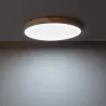 Plafonnier led 36w cct-50cm-3000k-4000k-6000k bois et métal blanc