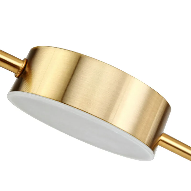 Suspension tube métal luminaire suspendu doré cinq têtes 30w 4000k
