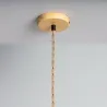 Suspension forme ampoule vase verre culot e27 base bois